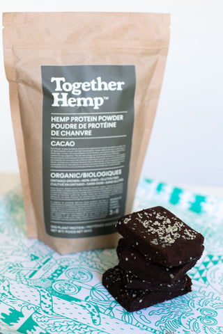 box and board hemp protein brownies