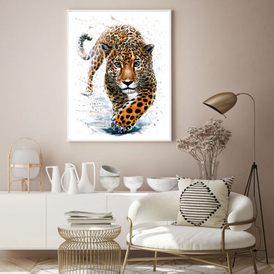 Premium Photo  A watercolor painting of a leopard with spots of