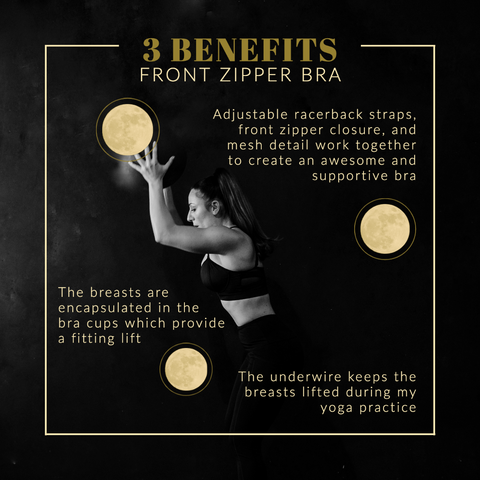 Front zipper sports bra benefits for yoga high-intensity exercises – WILDRAX