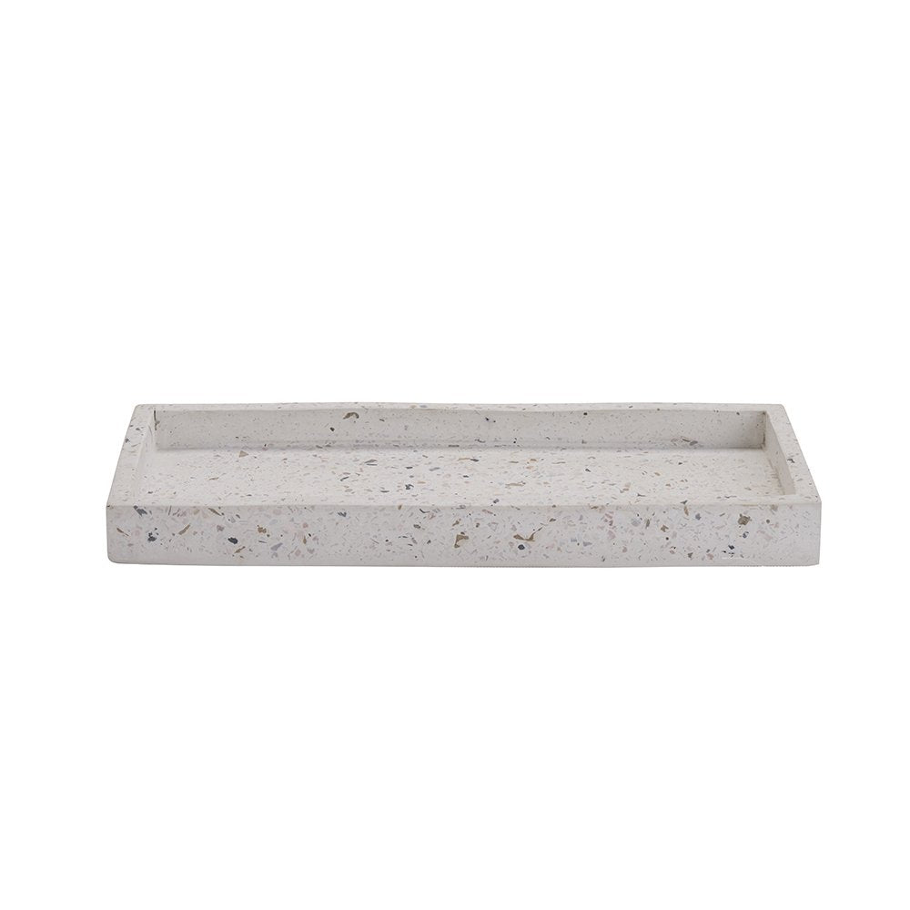 Billede af Bahne - Terrazzo bakke, small, hvid - 30x12 cm