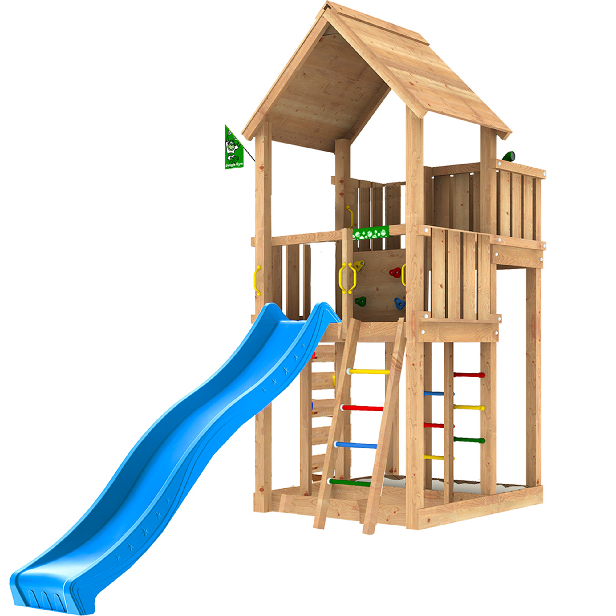 Billede af Jungle Gym - Legetårn Jungle Gym Palace 2.1 inkl. blå rutschebane