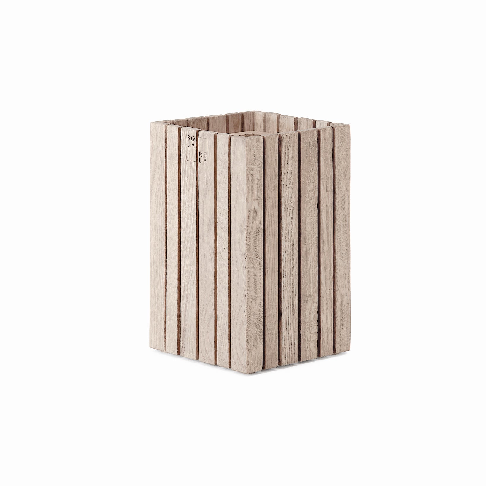 Billede af Squarely Copenhagen - GrowSMALL plantekasse 14x14 cm, 4 farver - Ubehandlet eg (indendørs)