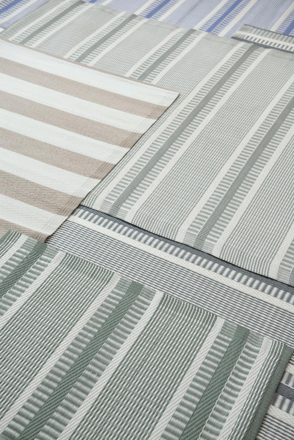 Ib Laursen - Gulvtæppe stribet grå recycled 120x180 cm