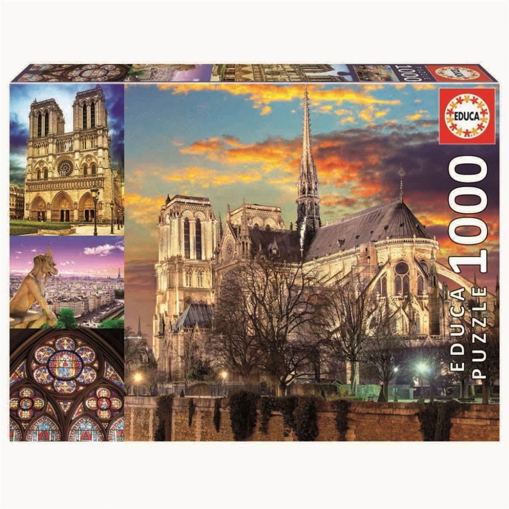 Educa Puslespil 1000 Notre Dame Collage