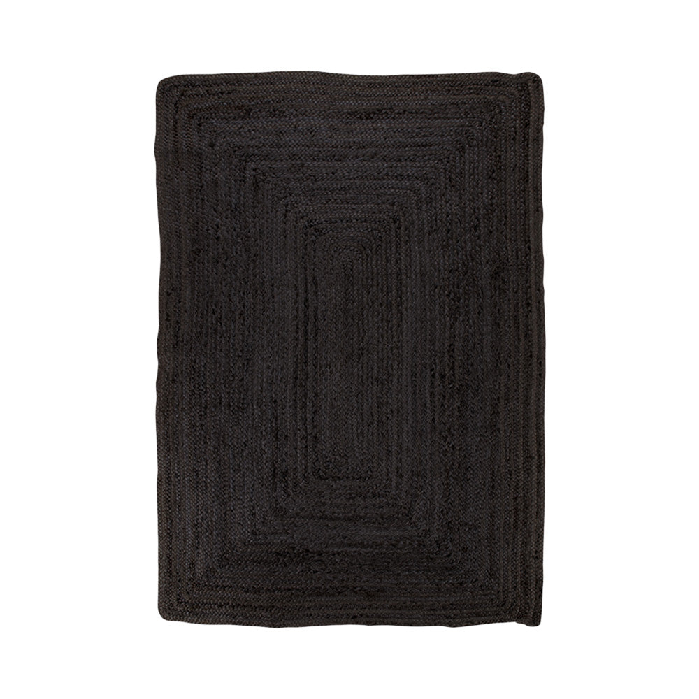 Bombay Gulvtæppe - i flettet mørkegrå jute 4 størrelser - 65x135 cm