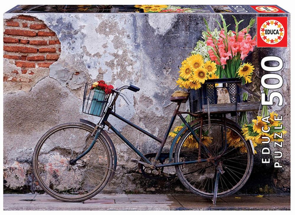 Educa Puslespil 500 Cykel og Blomster