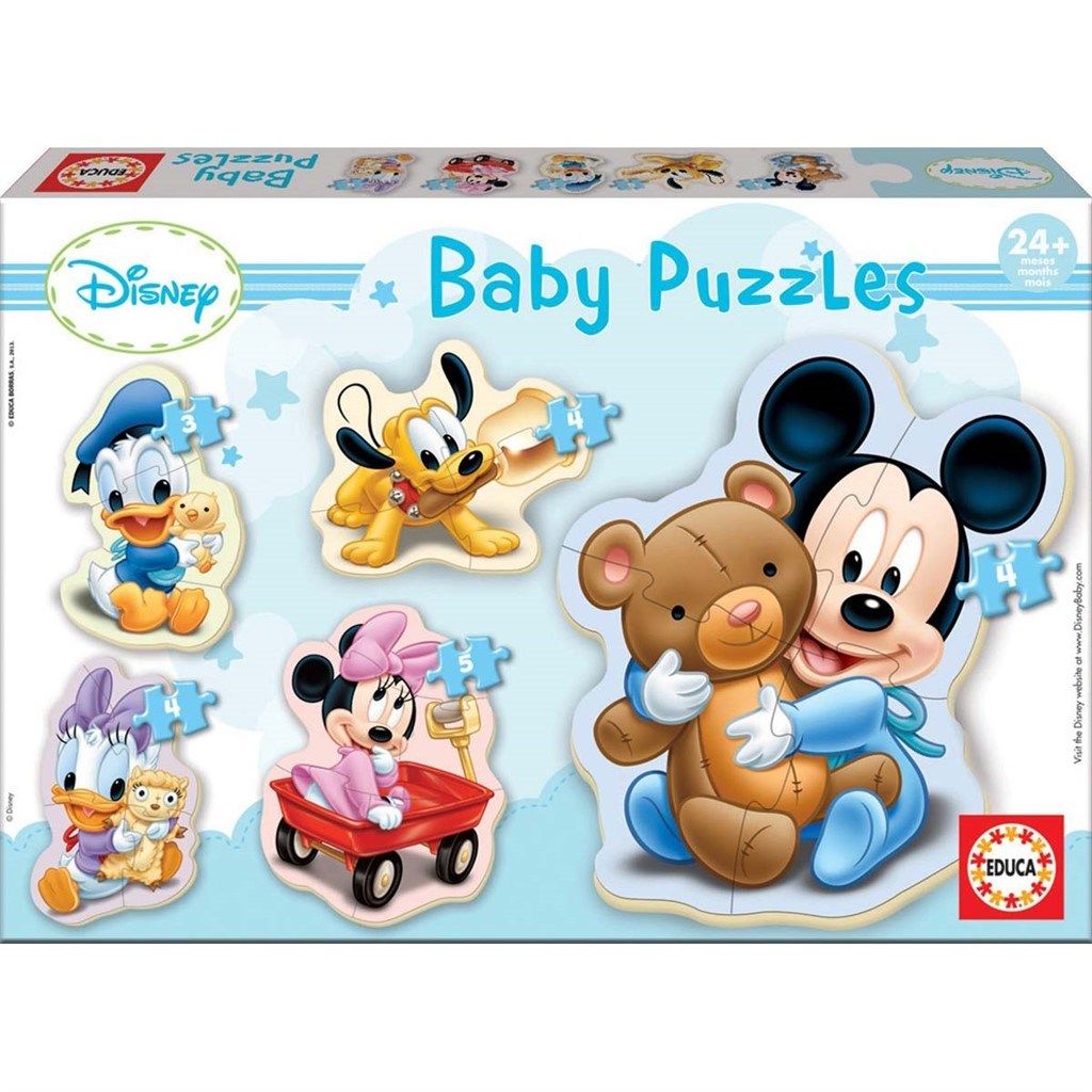 Billede af Educa Mickey Mouse Disney baby 5 puslespil med 3-4-4-4-5 brikker