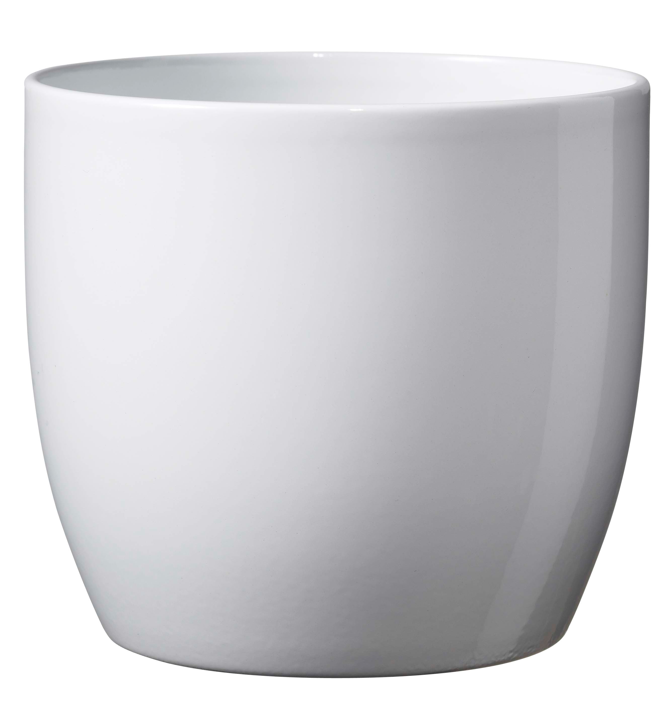 Soendgen Keramik - Basel full color skjuler Ø9,5 cm - Skinnende hvid - Ø9,5 H8 cm
