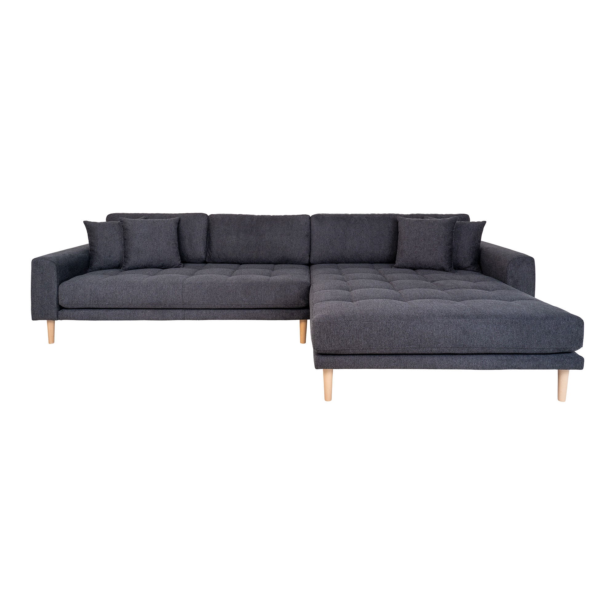 Billede af House Nordic - Lido Lounge Sofa, mørkegrå, højrevendt HN1045