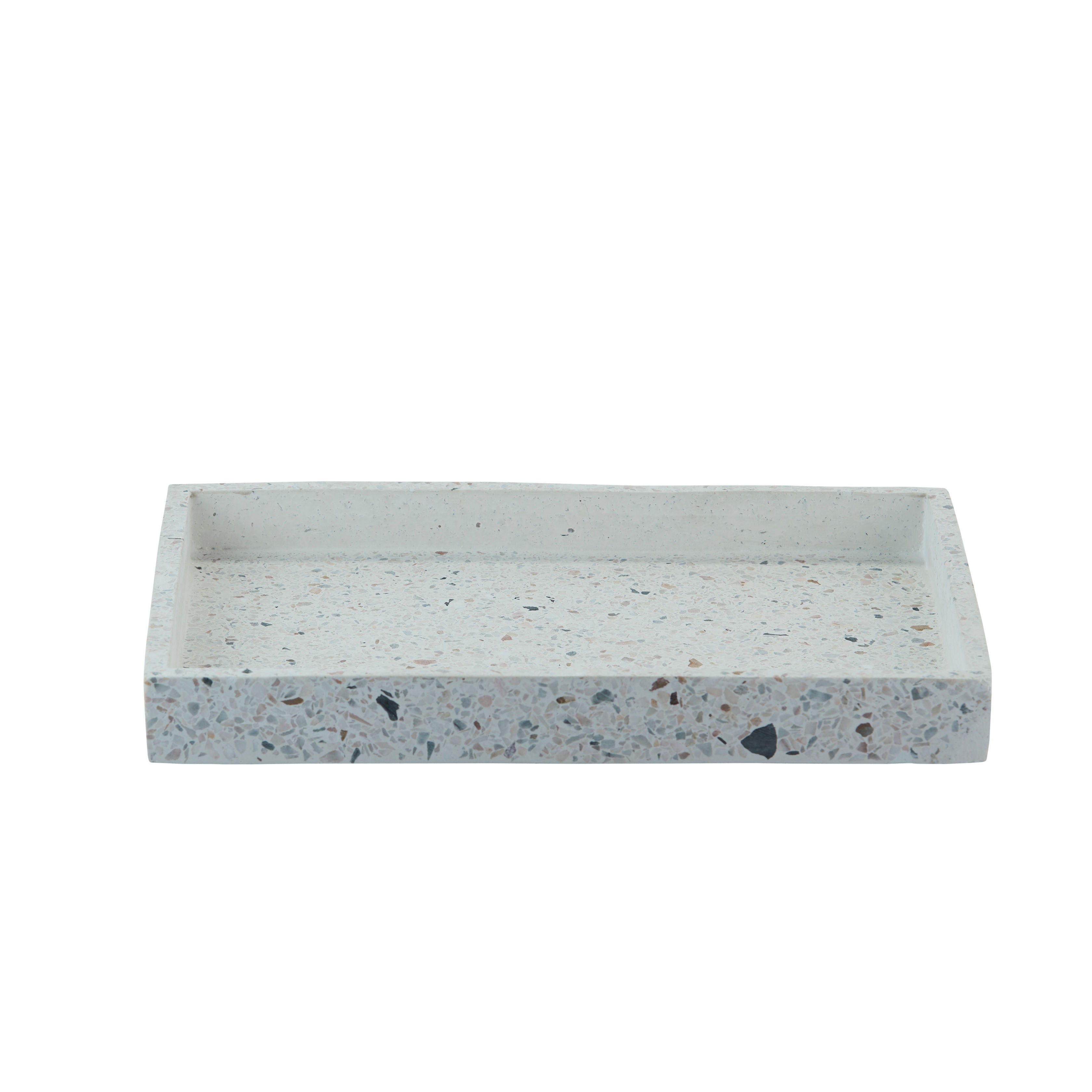 Bahne - Terrazzo bakke, Large, Hvid - 30 x 20 cm