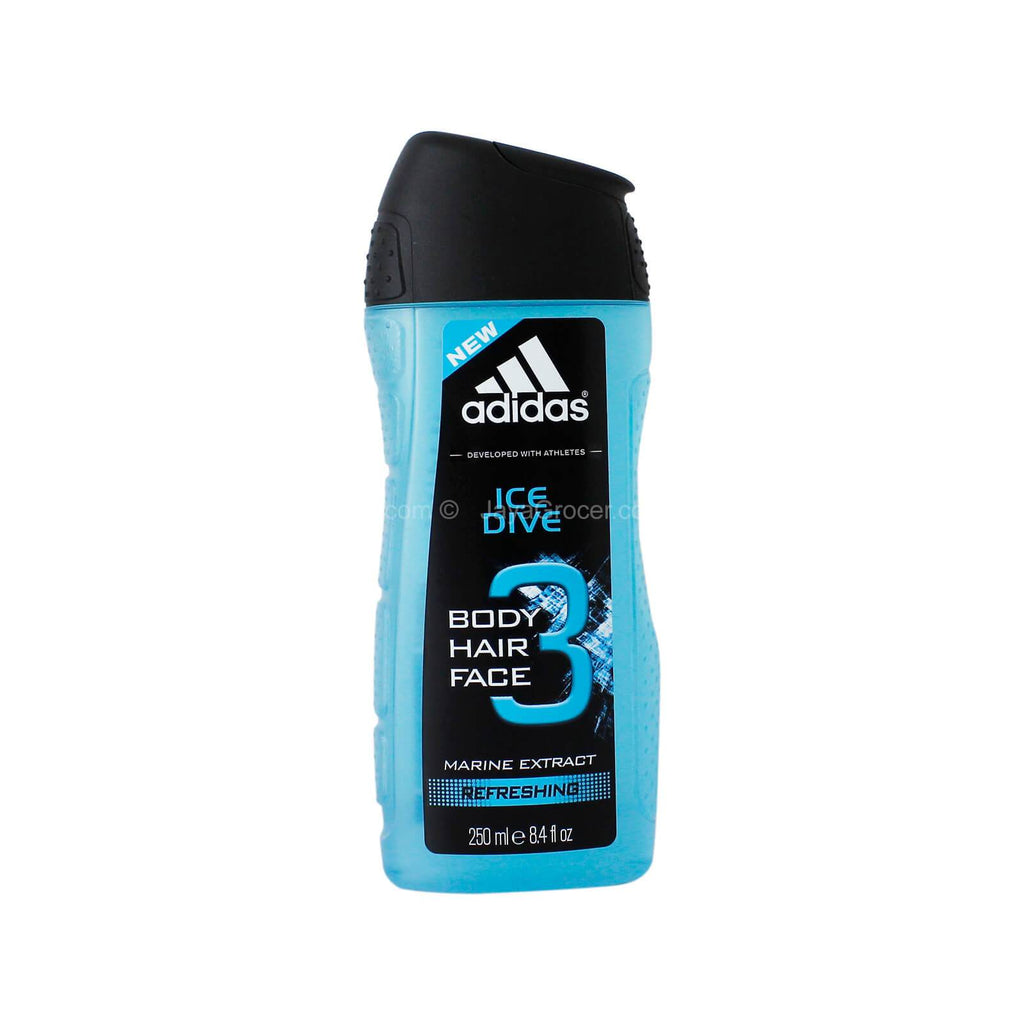 Aniquilar Enfadarse estrés Adidas Ice Dive Refreshing Body Hair Face Shower Gel 250ml