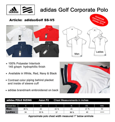 white adidas golf shirt