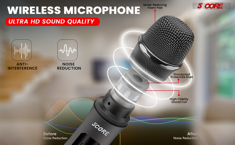 Wireless karaoke microphone for hassle-free singing and unrestricted movement