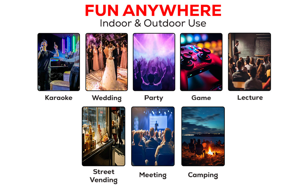 Enjoy clear sound and fun everywhere with a portable PA system designed for any occasion