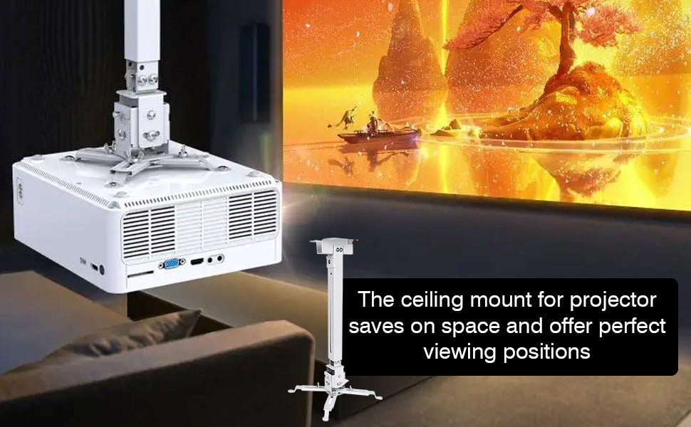 adjustable projector mount, wall mount projector bracket, universal adjustable ceiling projector
