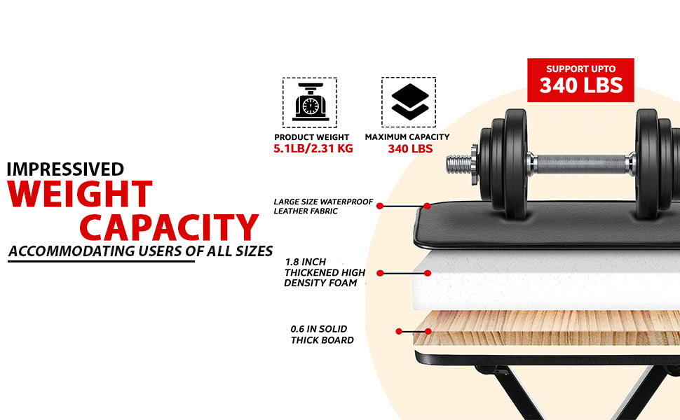 Impressive weight capacity of the music seat