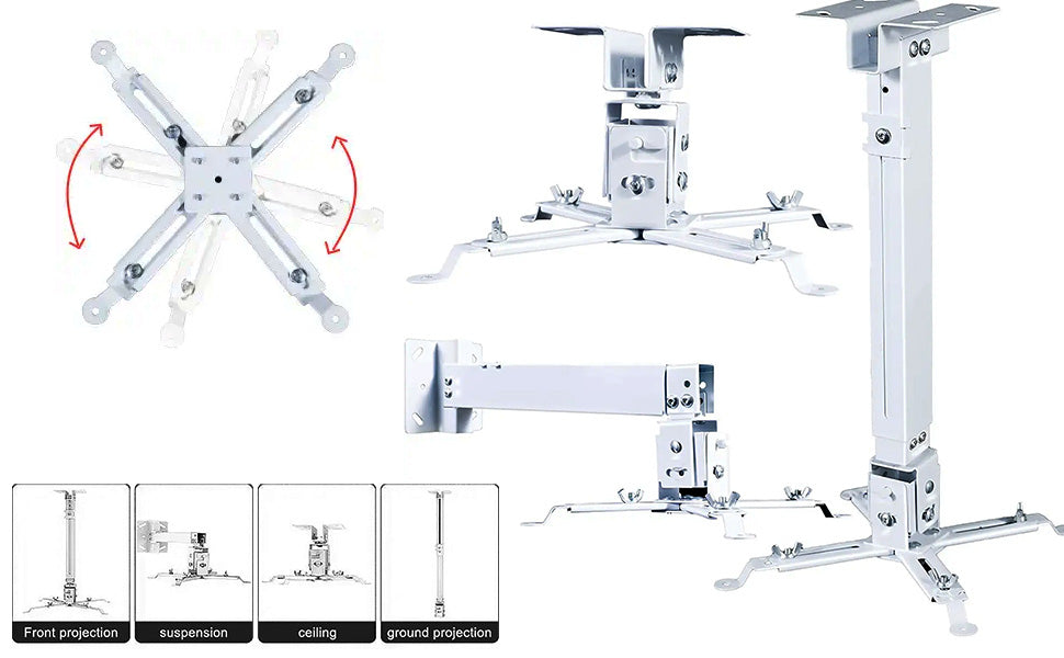 adjustable projector mount, wall mount projector bracket, universal adjustable ceiling projector