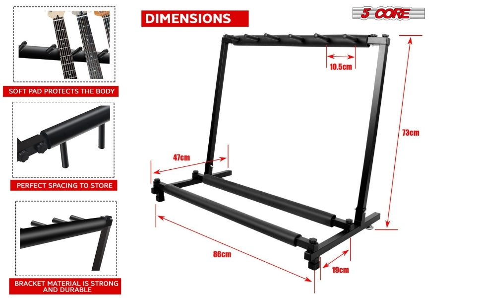 Guitar rack for multiple guitars, acoustic guitar stand, music studio accessories, guitar support.