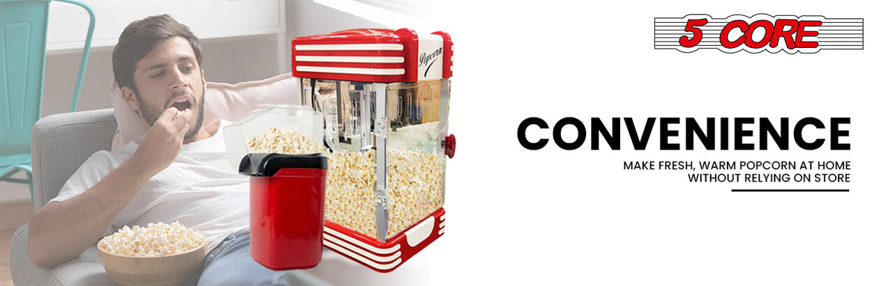 5 Core Popcorn Popper Air Popper Machine Popcorn Maker Hot Air