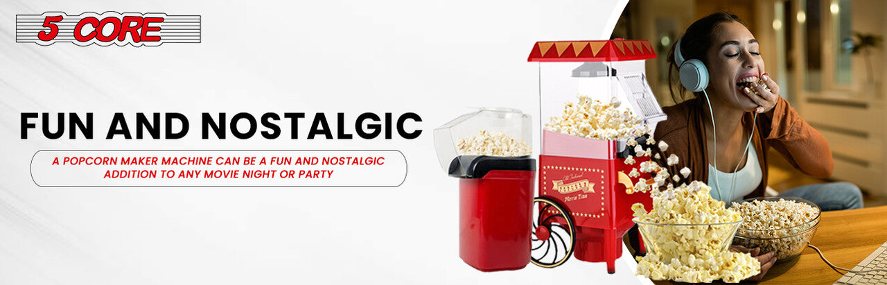 Popcon Maker Machine Buy at Best Price- 5 Core in 2023  Popcorn machine,  Hot air popcorn popper, Healthy popcorn