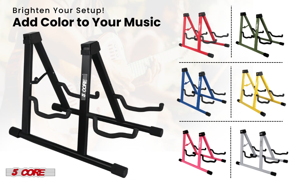 Guitar stand available in multiple color options, allowing you to choose the best match for your style and space