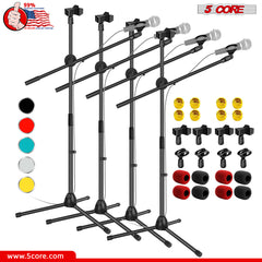 Adjustable heavy-duty tripod mic stand with boom arm