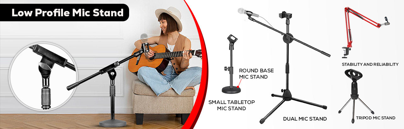 Low profile mic stand