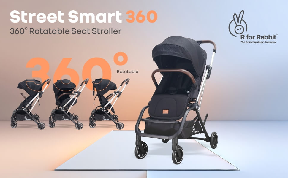R for Rabbit Street Smart 360-degree Rotatable Kids Stroller