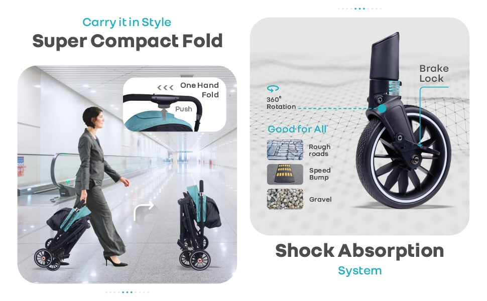 R for Rabbit Street Smart Nova Super Comfy Travel-Friendly Stroller for Kids