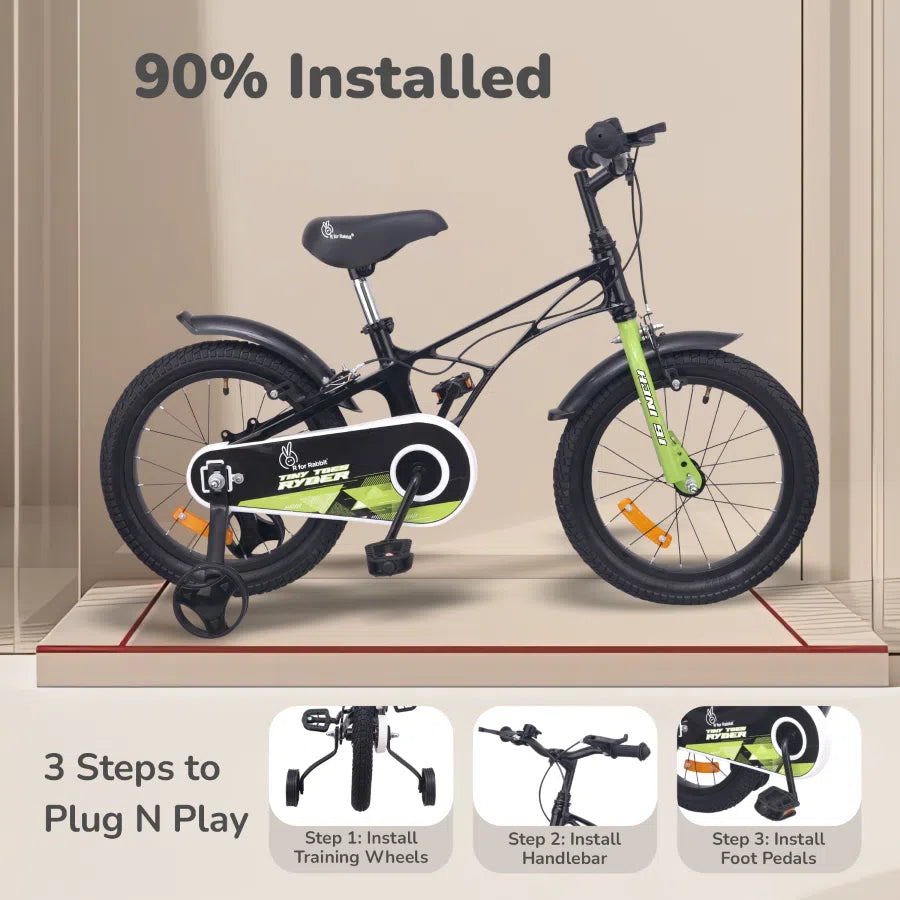 Tiny Toes Ryder Bicycle For Kids 16 Inch 90% Plug N Play Installation
