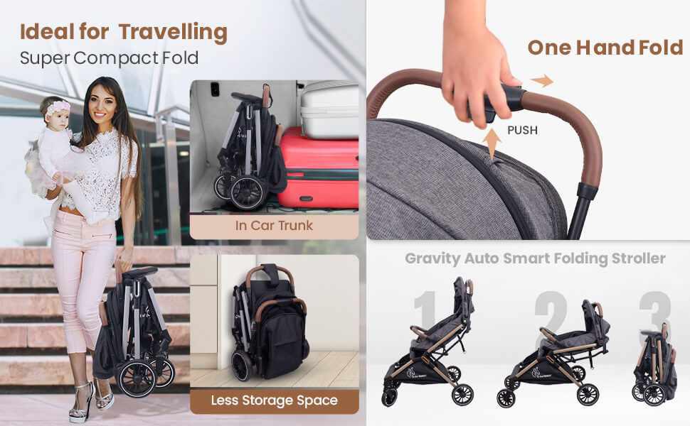 R for Rabbit Street Smart Auto Fold Kids Stroller