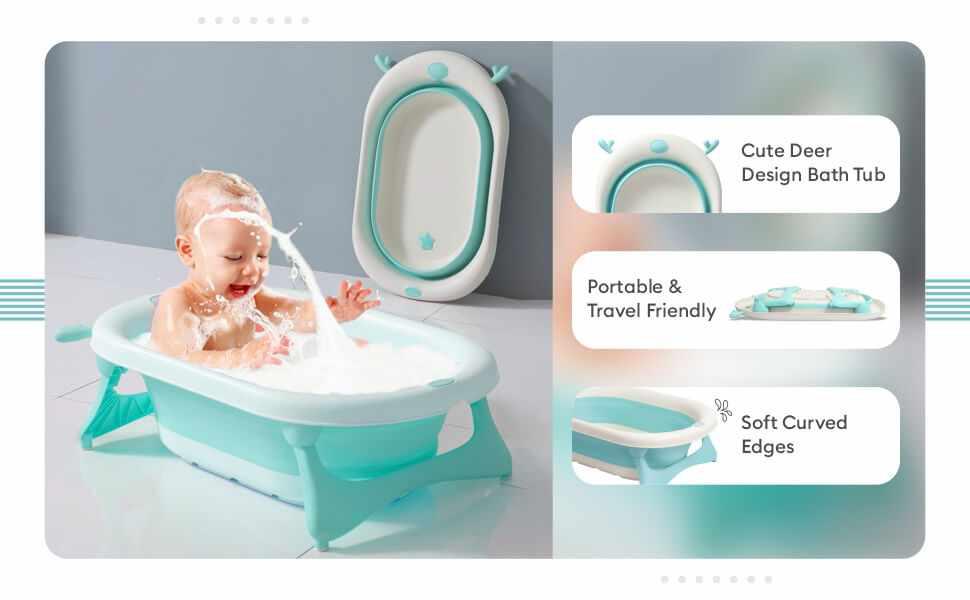 Bubble Double Aqua Baby Bath Tub Compact Fold & Portable