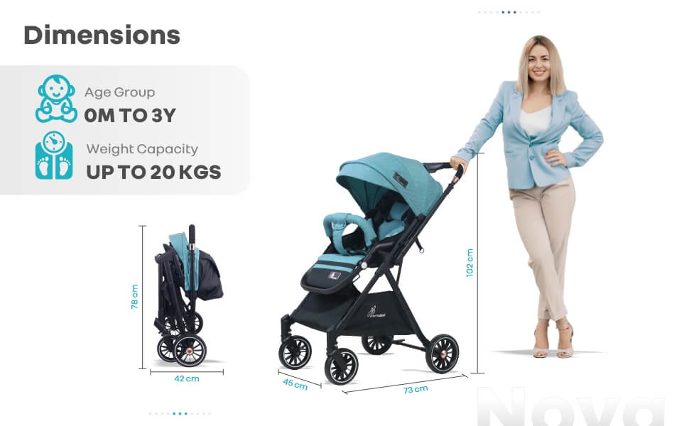 R for Rabbit Street Smart Nova Super Comfy Travel-Friendly Stroller for Kids