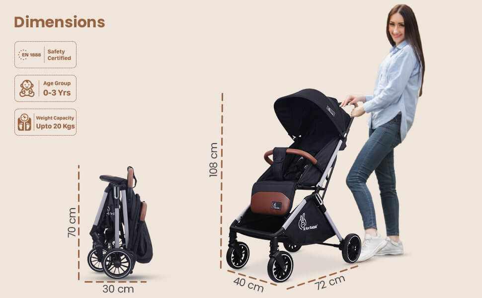 R for Rabbit Street Smart Auto Fold Kids Stroller