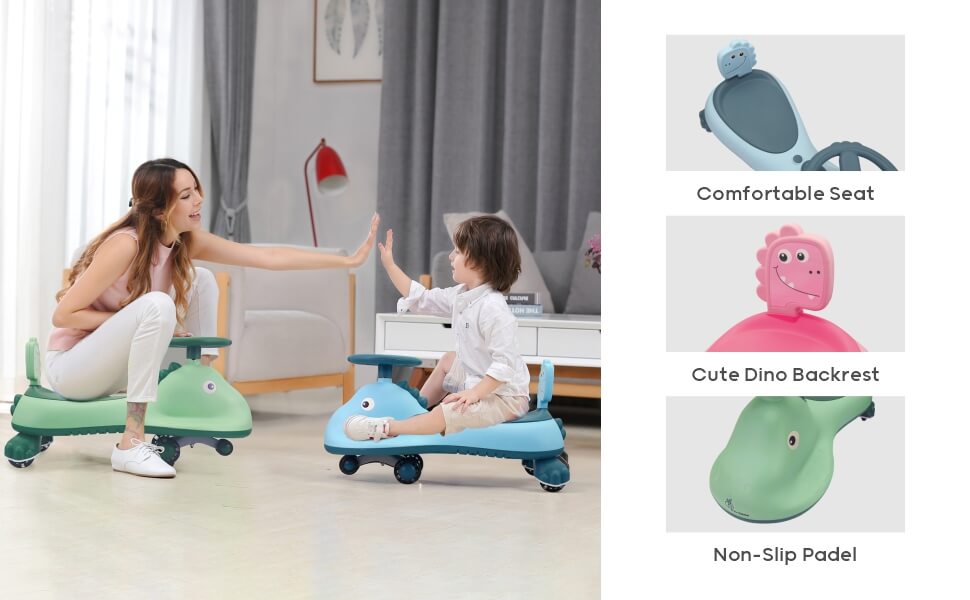 R for Rabbit Iya Iya Dino Swing Car for Kids