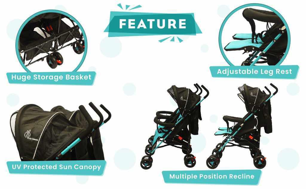 R For Rabbit Ginny and Johnny Twin Stroller – The Compact Twin Stroller