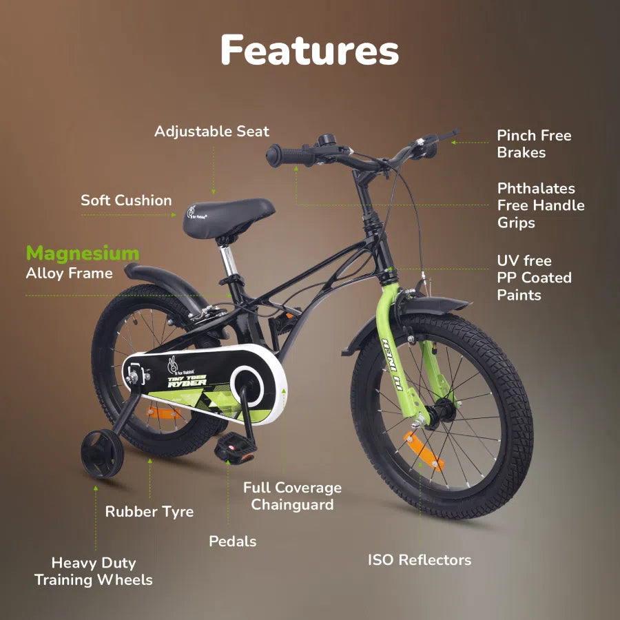 Tiny Toes Ryder Bicycle For Kids 14 Inch  90% Plug N Play Installation