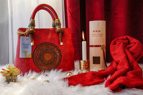 Ramadan Gift Hamper Set with Leather Handbag and Scarf
