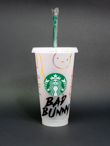 Bad Bunny Starbucks custom cup