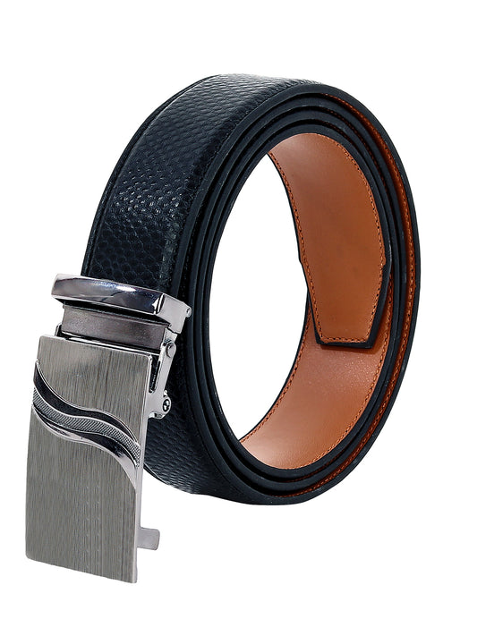 Contacts Genuine Leather Belt for Men with Easier Adjustable Autolock Buckle - Micro Adjustable Belt Fit Everywhere |Formal & Casual | Elegant Gift