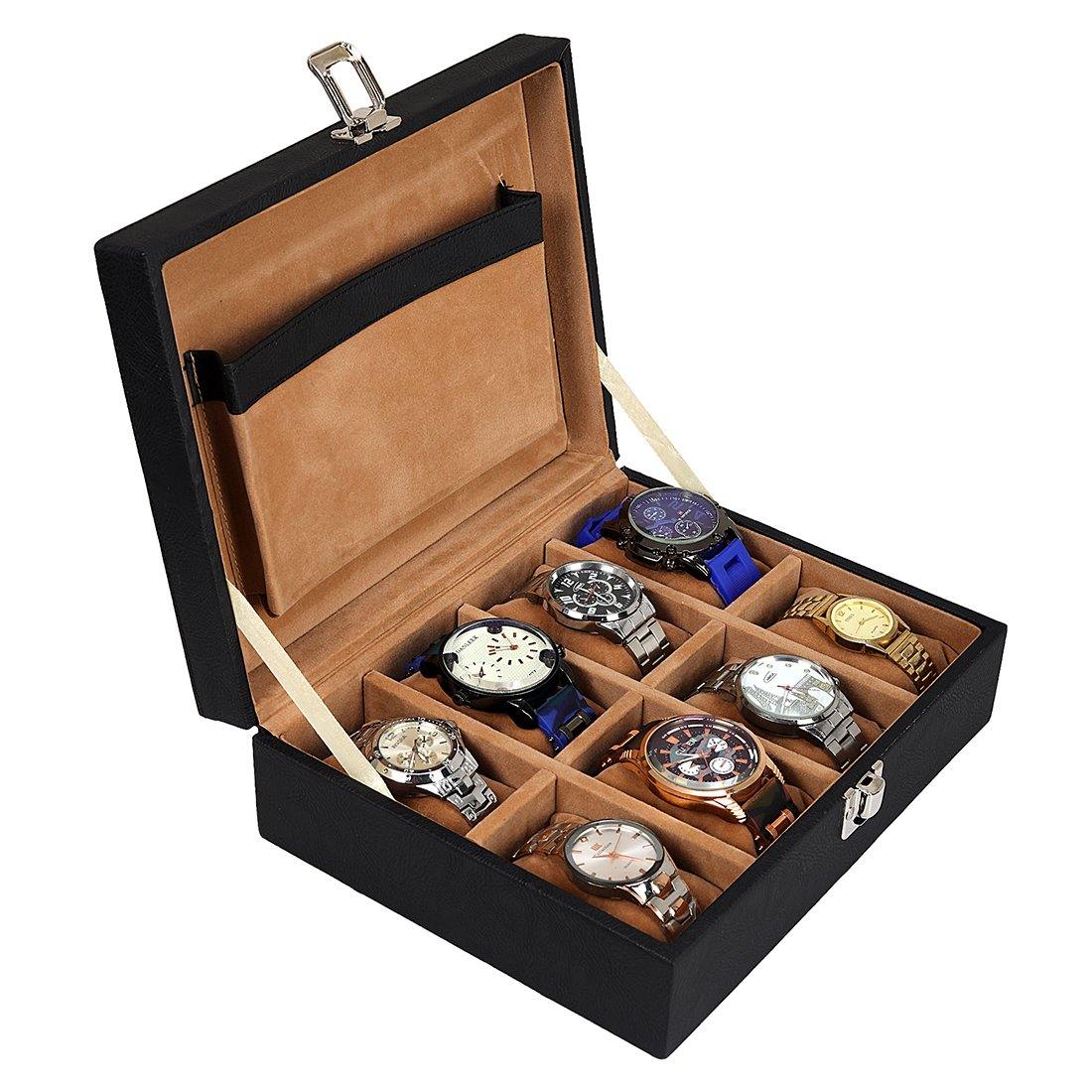 Buy Styleys Watch Box Organizer Watch Case 10 Slots (W05_Black) at Amazon.in