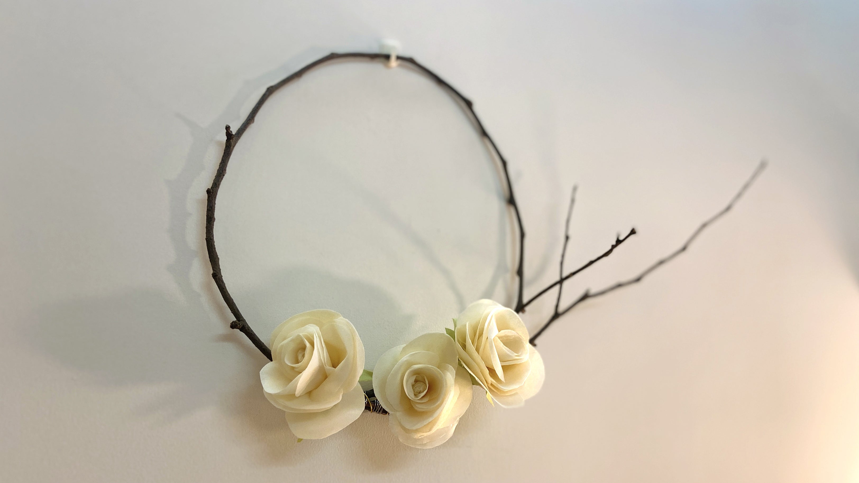 easy paper craft flower rose wreath