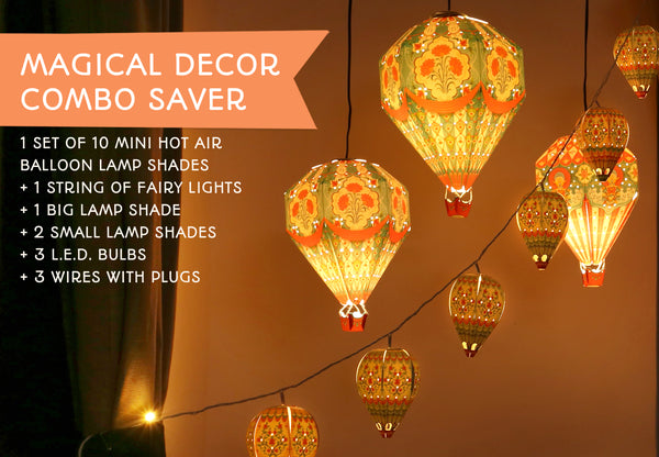 hot air balloon fairy lights