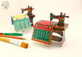 Mini Sewing Machine Desk Calendar 2022 DIY Paper Craft Kit