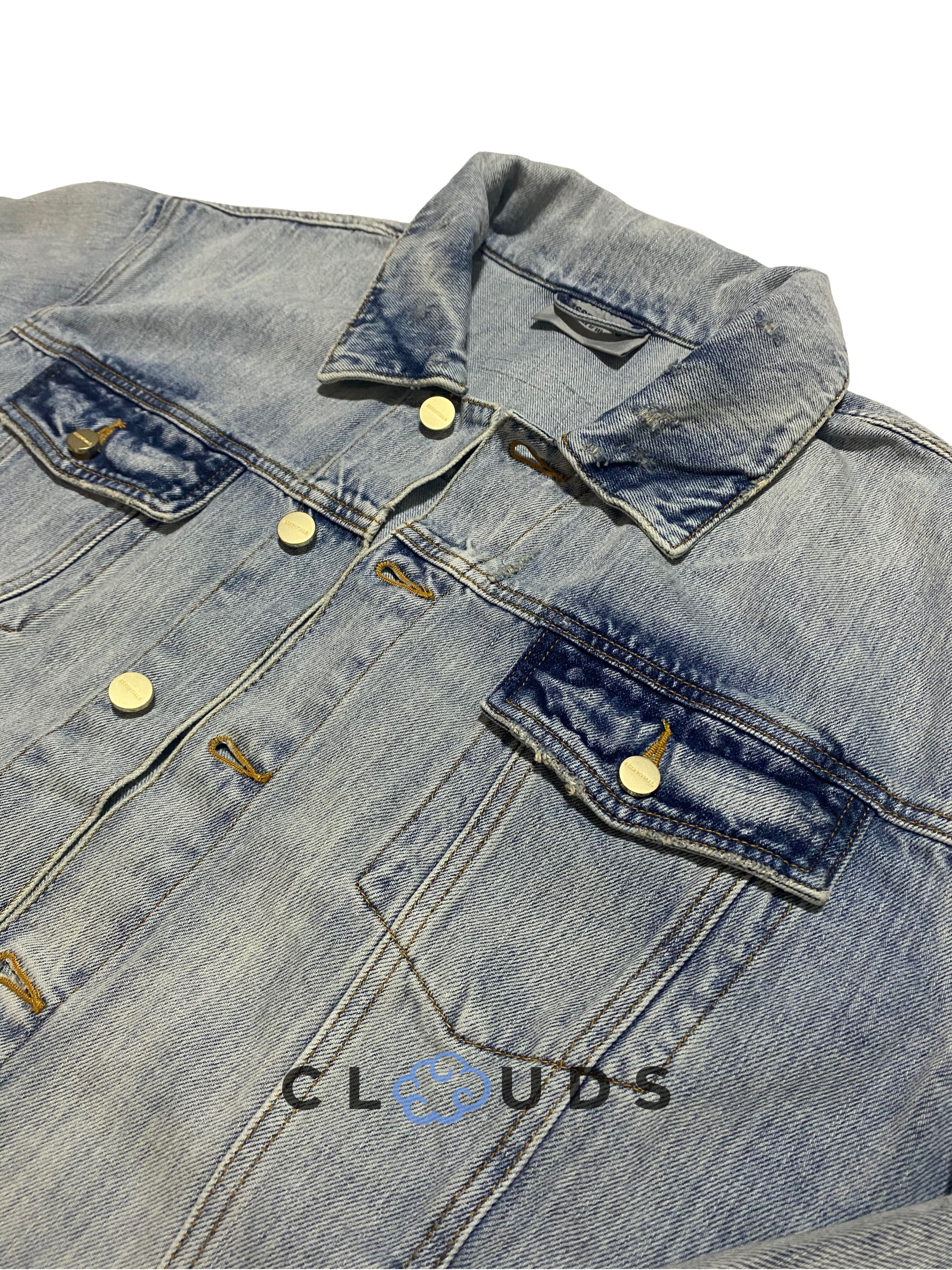 Fear of God Essentials Denim Trucker Jacket ‘Light Indigo’