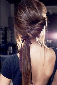 low ponytail with braid