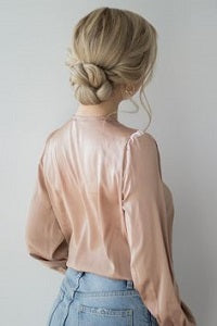 sleek low bun