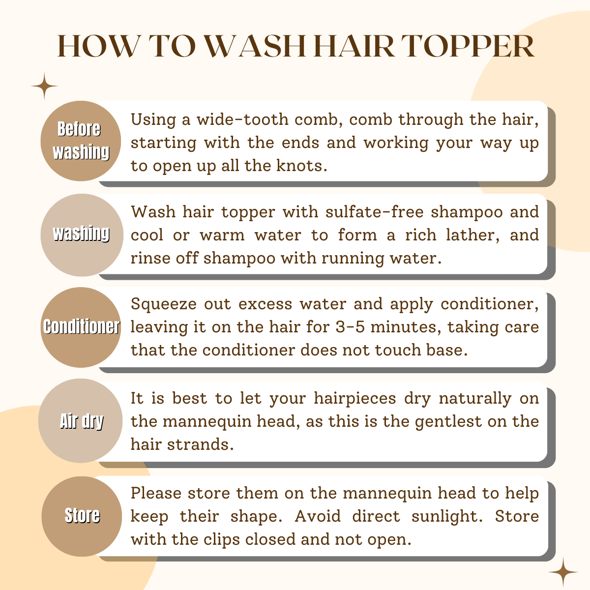 how to wash hair topper 