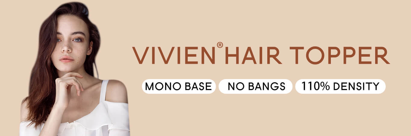 vivien hair topper 100% real hair extensions