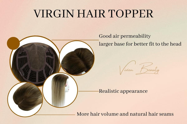 vivien hair topper virgin hair